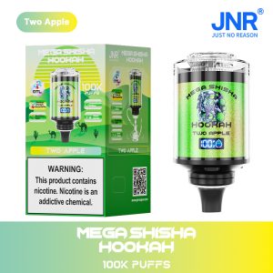 JNR Mega Shisha Hookah 100000 Two Apple Vape Intense Double Apple