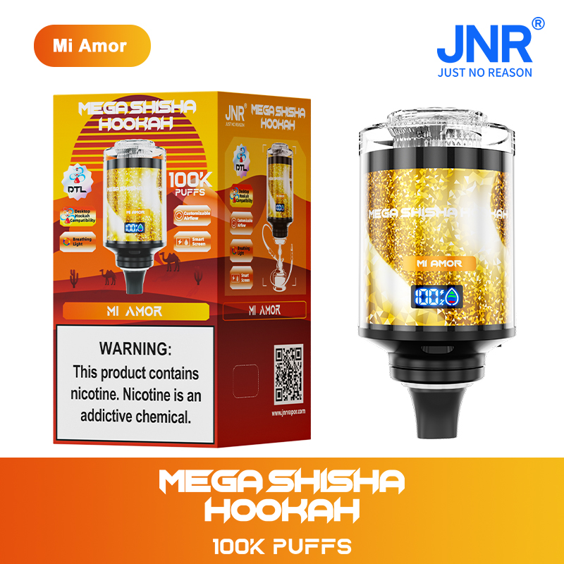 JNR Mega Shisha Hookah 100000 â Mi Amor Vape Saveur Sensuelle