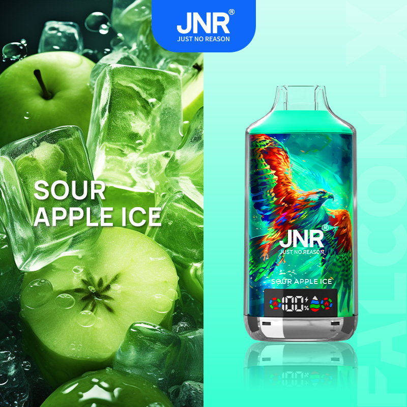 JNR Falcon-X 18000 Sour Apple Ice â Vape Jetable Saveur Pomme GlacĂ©e