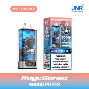 JNR RageGorilla 55000 White Peach Razz – Vape Fruité Ultra‑Longue Durée