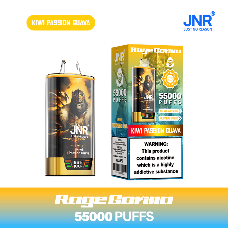 JNR RageGorilla 55000 Kiwi Passion Guava â Vape Jetable Exotique