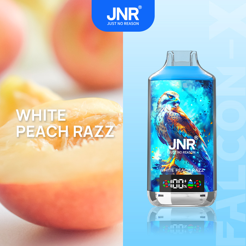 JNR Falcon‑X 18000 White Peach Razz – Vape Jetable Longue Durée