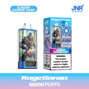 JNR RageGorilla 55000 Blueberry Raspberry Cherry Vape Fruitée Puissante