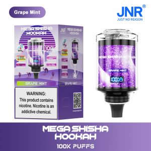 JNR Mega Shisha Hookah 100000 Grape Mint – Saveur Intense & Rafraîchissante