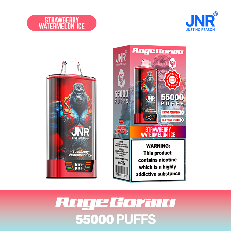 Strawberry Watermelon Ice JNR RageGorilla 55000 Puff Vape Ultra Longue Durée