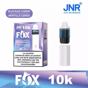 JNR FOX 10000 Blue Razz Cherry – Vape Rechargeable 10 000 Bouffées