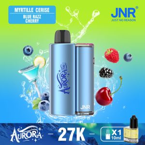 Blue Razz Cherry JNR AURORA 27000 Vape – Saveur Intense et Longue Durée
