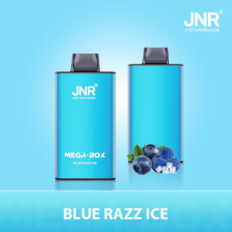 Blue Razz Ice JNR Mega Box 25000 Vape Rechargeable Goût Glacial