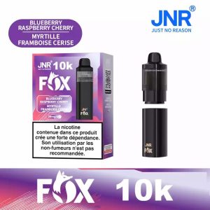 Blueberry Raspberry Cherry JNR FOX 10000 Pod Rechargeable Saveur Baies
