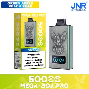 JNR Mega Box Pro 50000 – Vape Rechargeable Green Apple Peach Pear