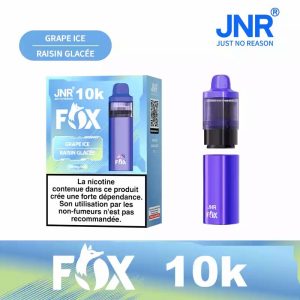 JNR FOX 10000 Grape Ice Vape Rechargeable – Saveur Raisin Glacé
