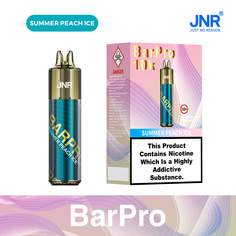 JNR BARPRO 10000 Summer Peach Ice | Vape Rechargeable Saveur PĂȘche