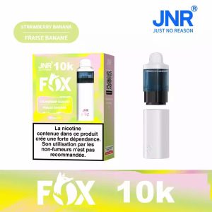JNR FOX 10000 Strawberry Banana Pod Rechargeable Vape 10 000 Bouffées