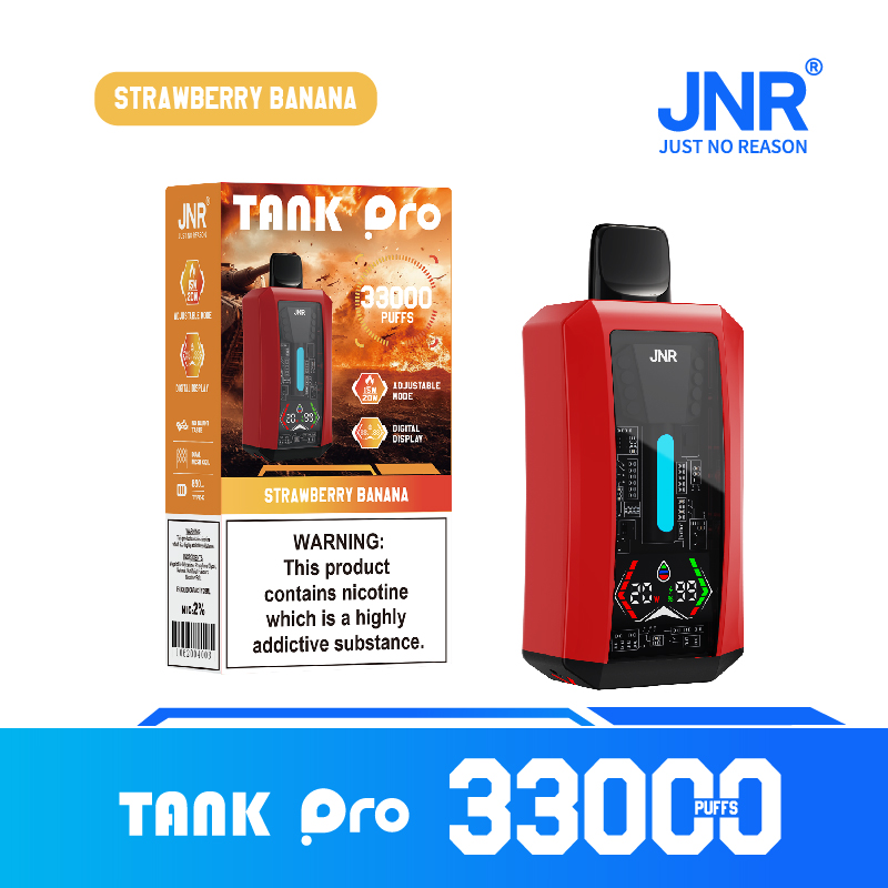 Strawberry Banana JNR TANK PRO 33000 Douceur acidulée des fraises mûres
