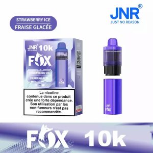 Strawberry Ice JNR FOX 10000 Pod Vape Rechargeable Fraise Glacée