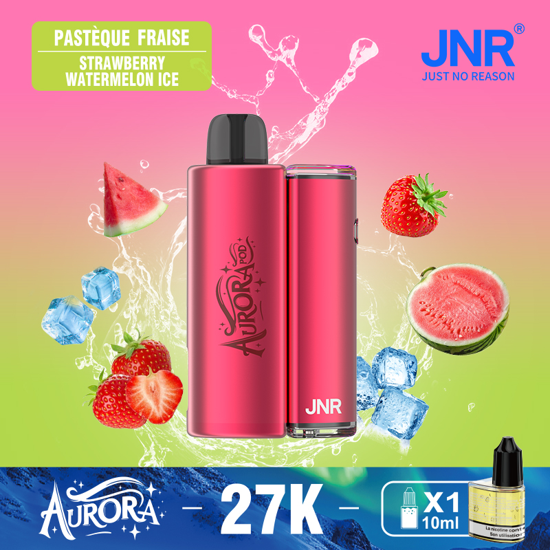 Strawberry Watermelon Ice JNR AURORA 27000 Vape Saveur Fruitée