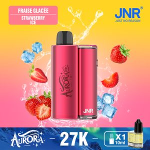 Strawberry Ice JNR AURORA 27000 Vape Fraise Givrée Pure – Longue Autonomie