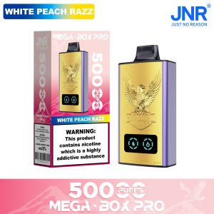 White Peach Razz JNR Mega Box Pro 50000 Vape Saveur Fruitée Sophistiquée